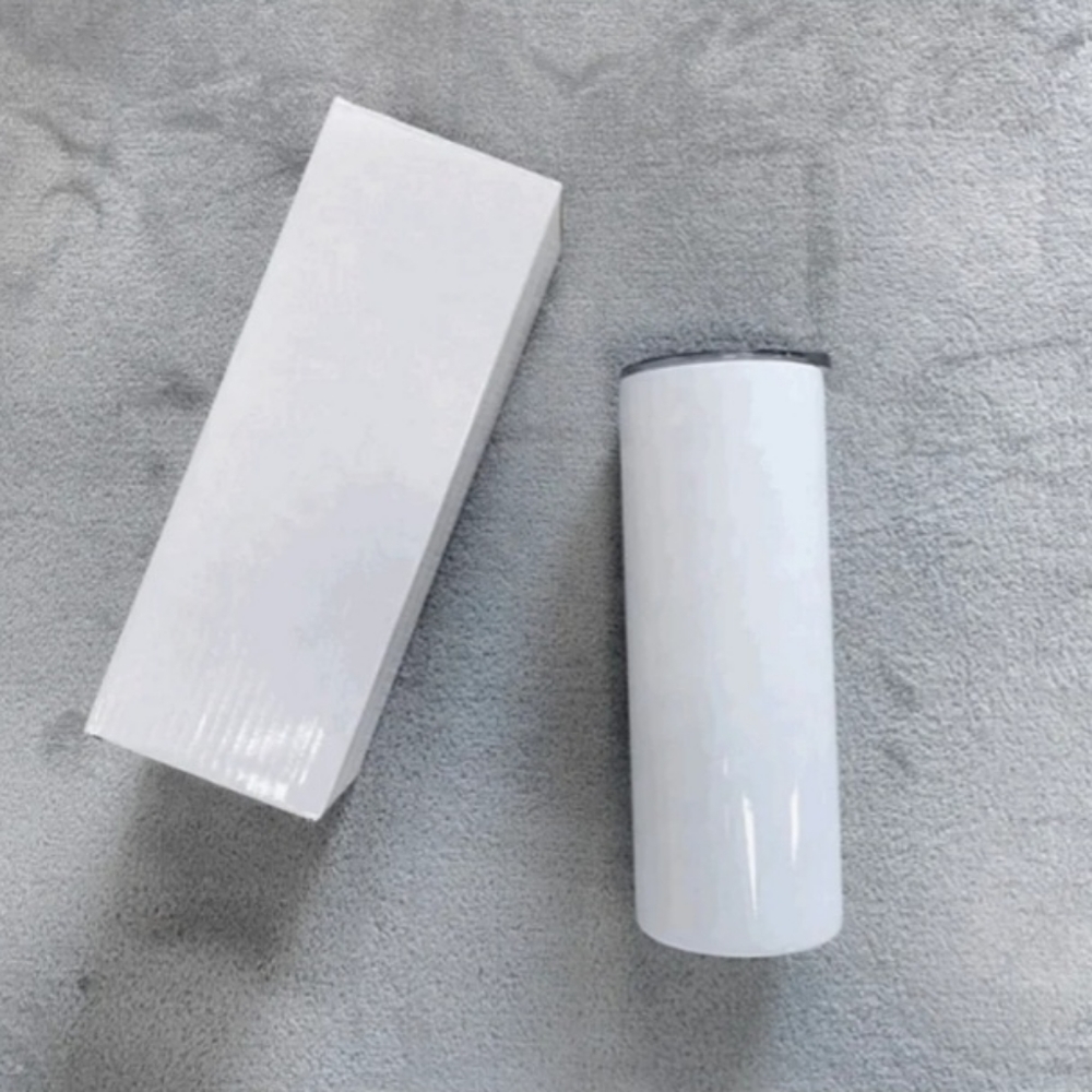 COPY - 20 oz Blank straight skinny straight skinny white sublimation tumbler